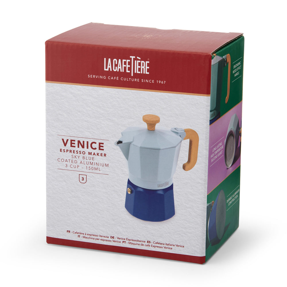 La Cafetière Espresso Pot 3 Cup, Sky Blue