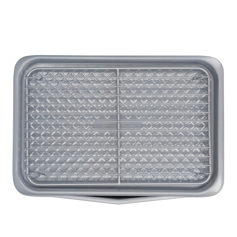 MasterClass Smart Ceramic 5-Piece Stackable Bakeware Set with Chemical-Free Non-Stick