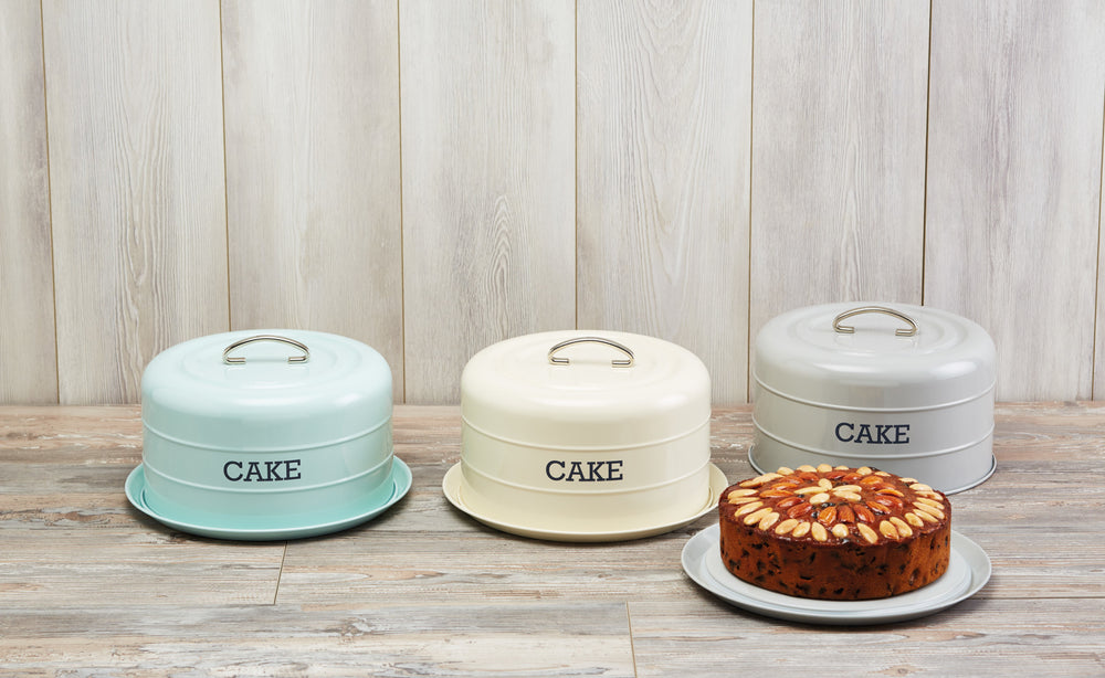 Living Nostalgia French Grey Domed Cake Tin