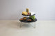 Artesà Tiered Serving Stand, 2 Slate Platters with Raised Metal Legs