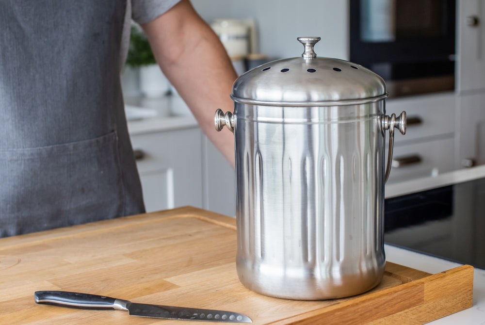 KitchenCraft Stainless Steel Compost Bin