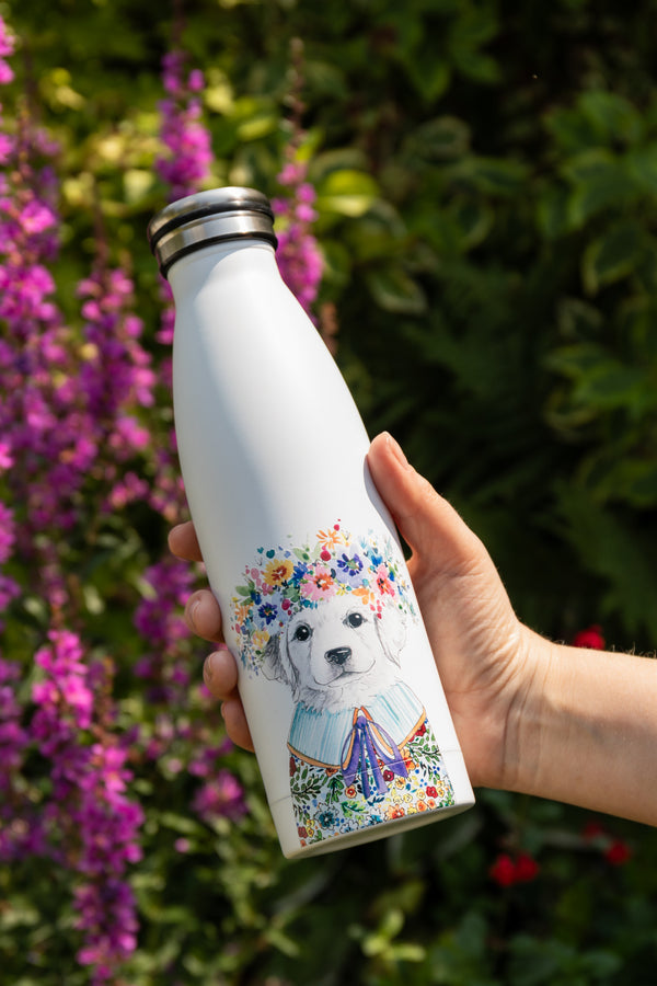 Mikasa Tipperleyhill Puppy Stainless Steel Water Bottle, 500 ML image 2