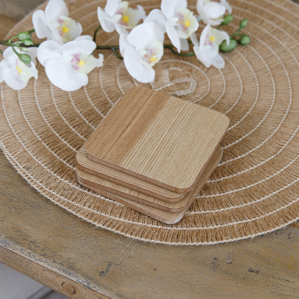 Creative Tops Oak Veneer Pack Of 4 Coasters