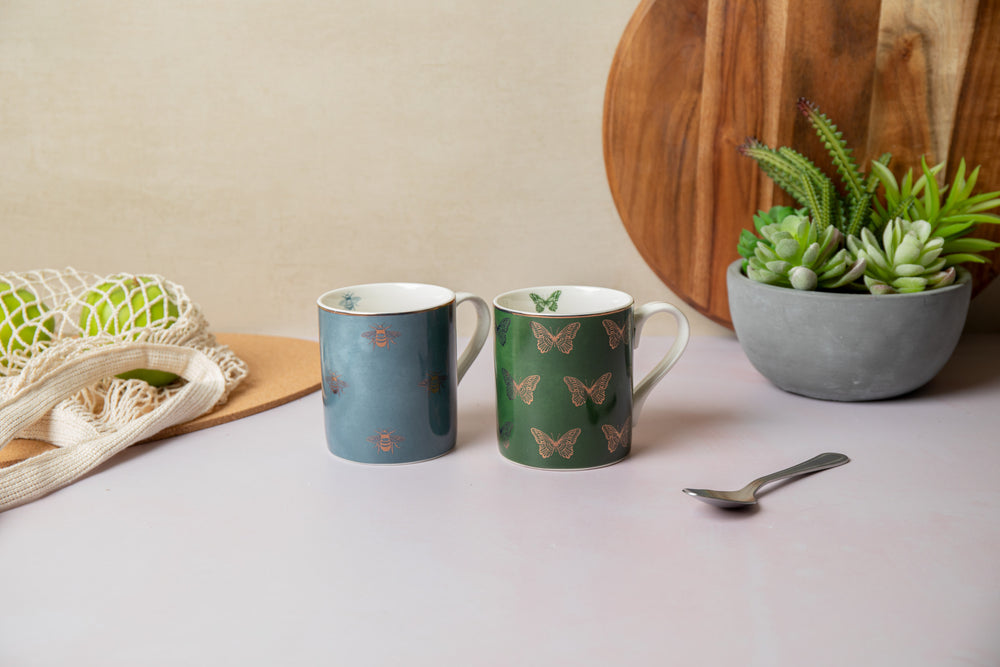 Mikasa Bee Straight-Sided Porcelain Mug, 280ml