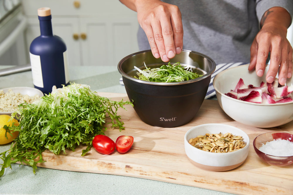S'well Onyx Salad Bowl Kit, 1.9L