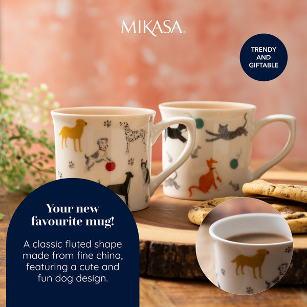 Mikasa Fine China Dog Print Fluted Mug, 250ML image 10