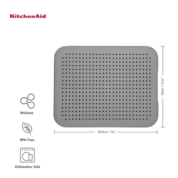 KitchenAid 3pc Sink Set with Dish Drying Rack, Board and Sink Mat image 7