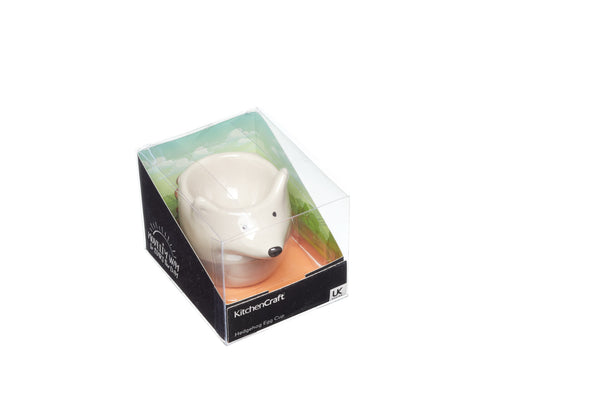 KitchenCraft Ceramic Hedgehog-Shaped Novelty Egg Cup image 2