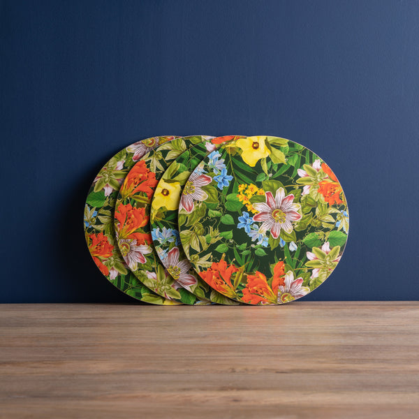 Creative Tops Tropical Floral Set Of 4 Round Placemats, 29 x 29CM image 2