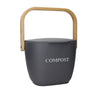 Natural Elements Grey Kitchen Compost Bin with Lid - Bamboo Fibre image 8