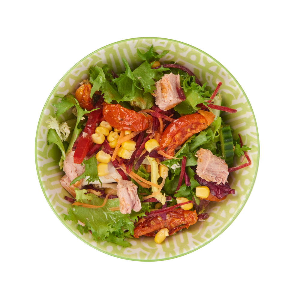 Set of 4 KitchenCraft Green and White Tile Effect Ceramic Bowls