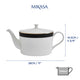 Mikasa Luxe Deco 4-Cup China Teapot, 1.1L, White