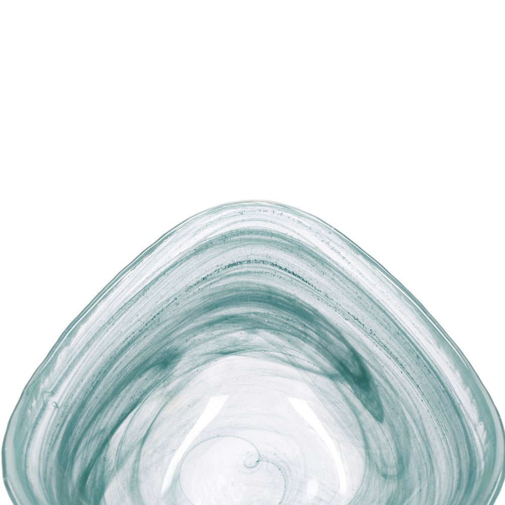Artesà Glass Serving Bowl - Green Swirl, 13 cm