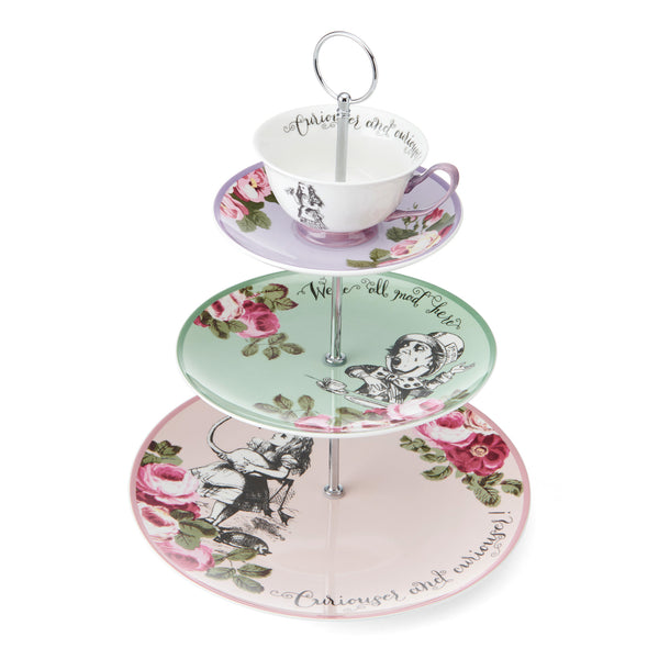 Mikasa and the V&A Alice In Wonderland Bone China 3-Tier Cake Stand image 3