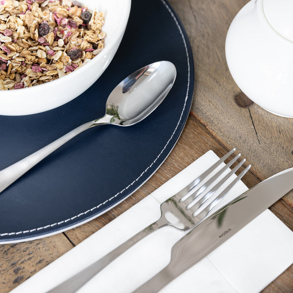 Creative Tops Naturals Premium Pack Of 4 Stitched Edge Faux Leather Placemats Grey image 8