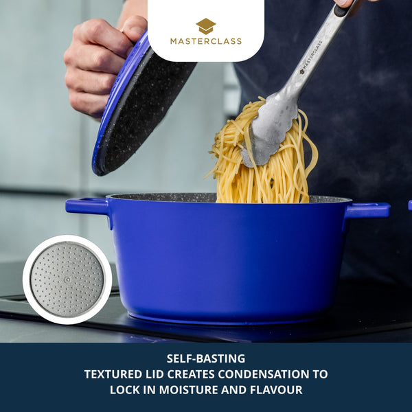 MasterClass Electric Blue Cast Aluminium Casserole Dish, 4L image 5
