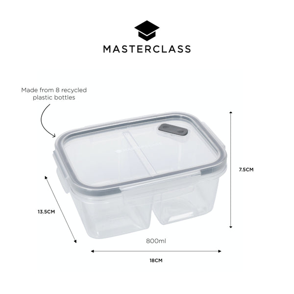 MasterClass Eco Snap Divided Lunch Box - 800 ml image 6
