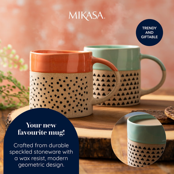 Mikasa Wax Resist Green Glaze Mug, 390ML image 9