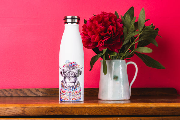 Mikasa Tipperleyhill Highland Cow Double-Walled Stainless Steel Water Bottle, 500ml image 12