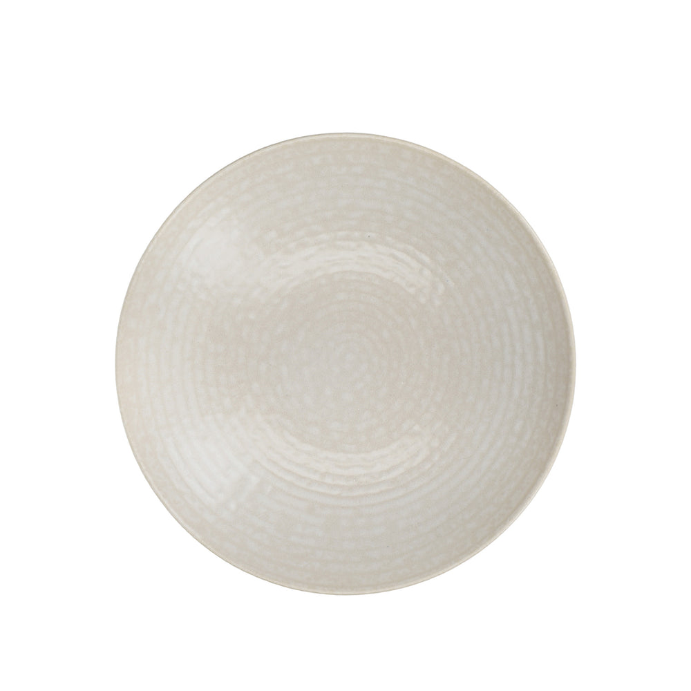 KitchenCraft Pasta Bowls Set of 4 in Gift Box, Lead-Free Glazed Stoneware, Green / White, 22cm