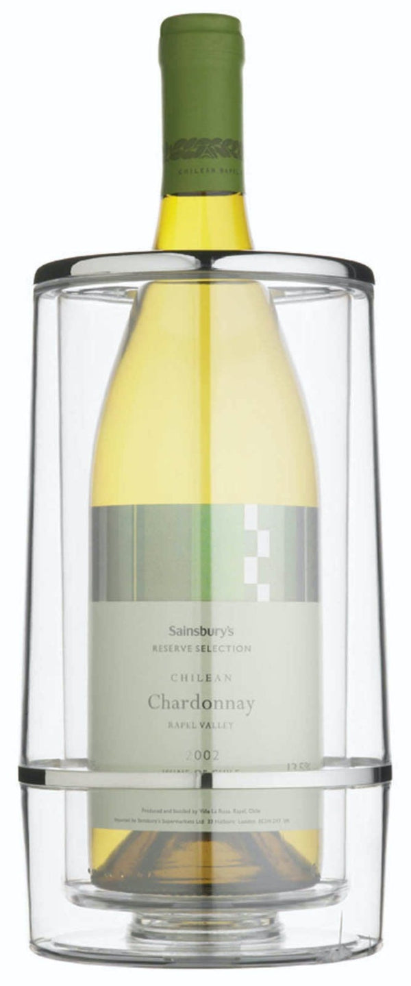 2pc Wine Accesories Set with Double-Walled Acrylic Wine Bottle Cooler and Ice Bucket image 3