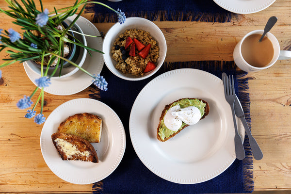 Mikasa Cranborne 12-Piece Stoneware Dinner Set, Cream image 4