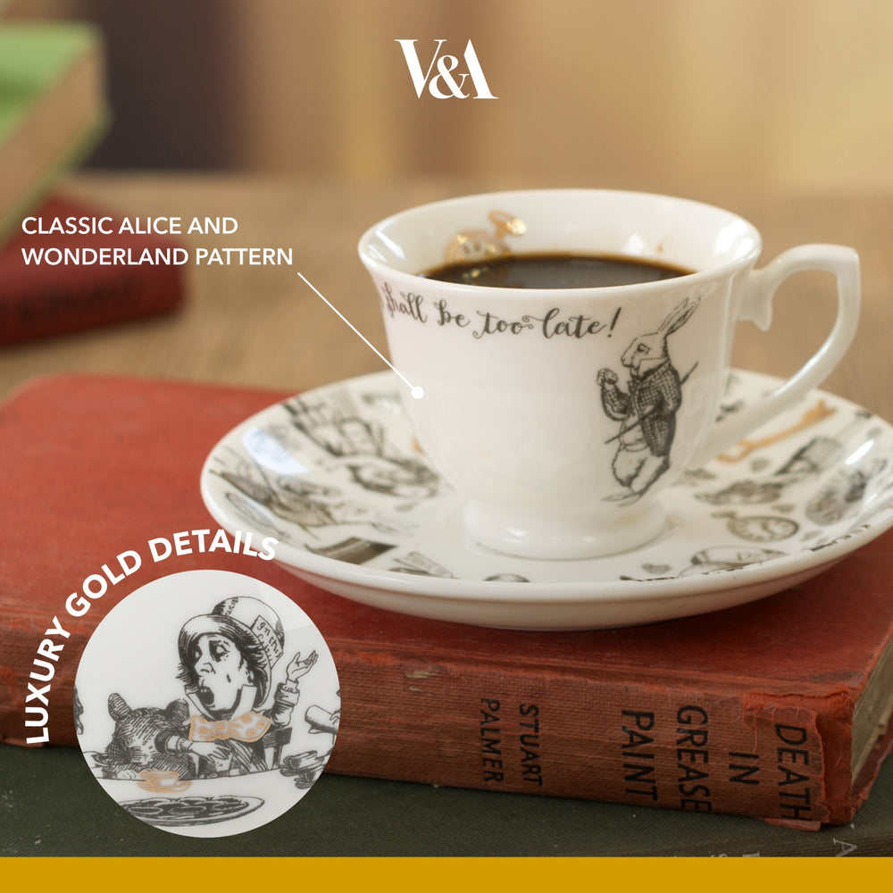 Victoria And Albert Alice In Wonderland Espresso Cup And Saucer