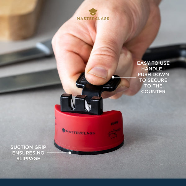 MasterClass Smart Sharp Dual Knife Sharpener, Red image 11