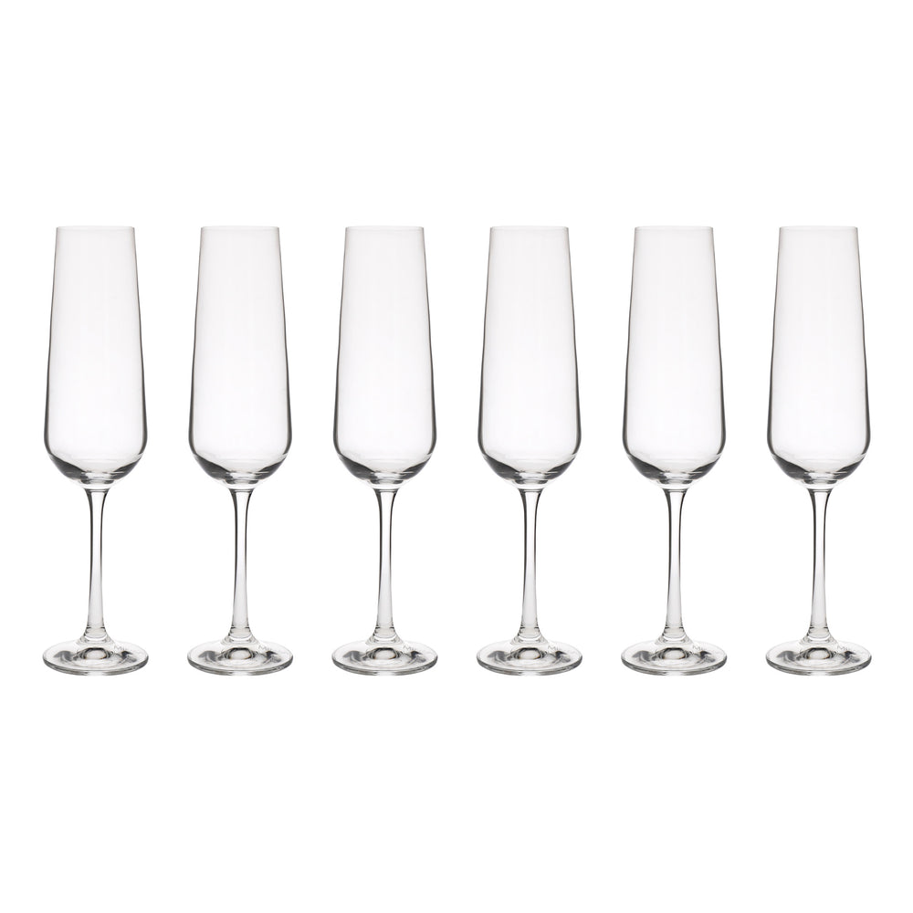 Mikasa Hospitality Vine Champagne Flutes, 180 ml, Set of 6 image 1