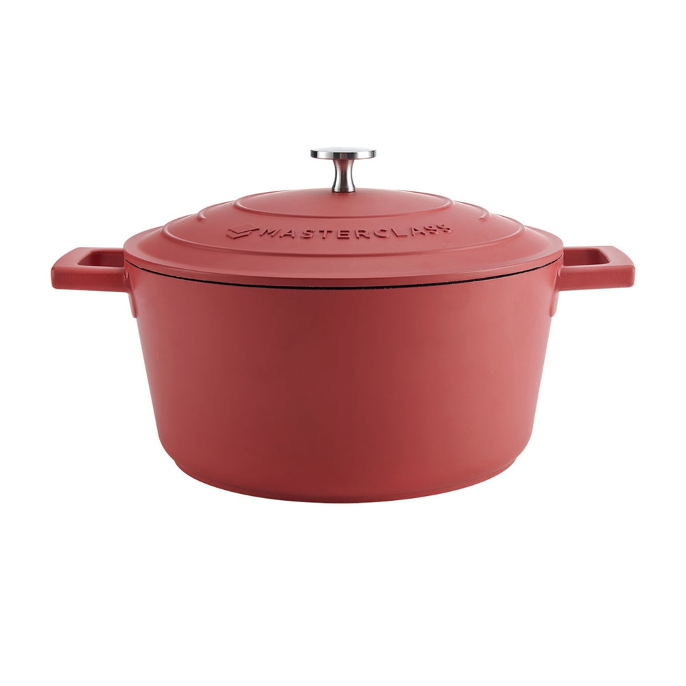MasterClass Red Cast Aluminium Casserole Dish, 4L