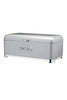 2pc Gift-Tagged Shadow Grey Kitchen Storage Set with Steel Cake Tin and Bread Bin - Lovello