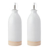KitchenCraft Idilica Oil and Vinegar Bottles, Set of 2, Cream, 450ml image 1