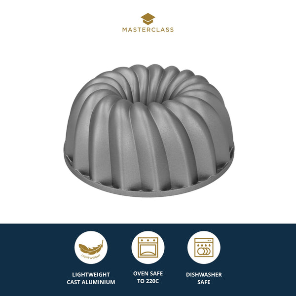 MasterClass Cast Aluminium Decorative Swirl Cake Tin, 24cm image 8