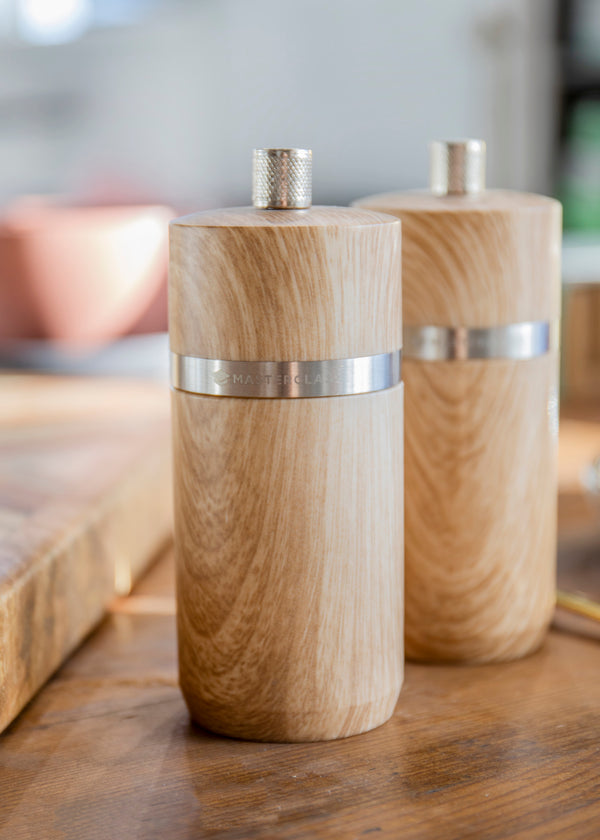 MasterClass Salt or Pepper Mill (12cm) - Beech Finish image 2