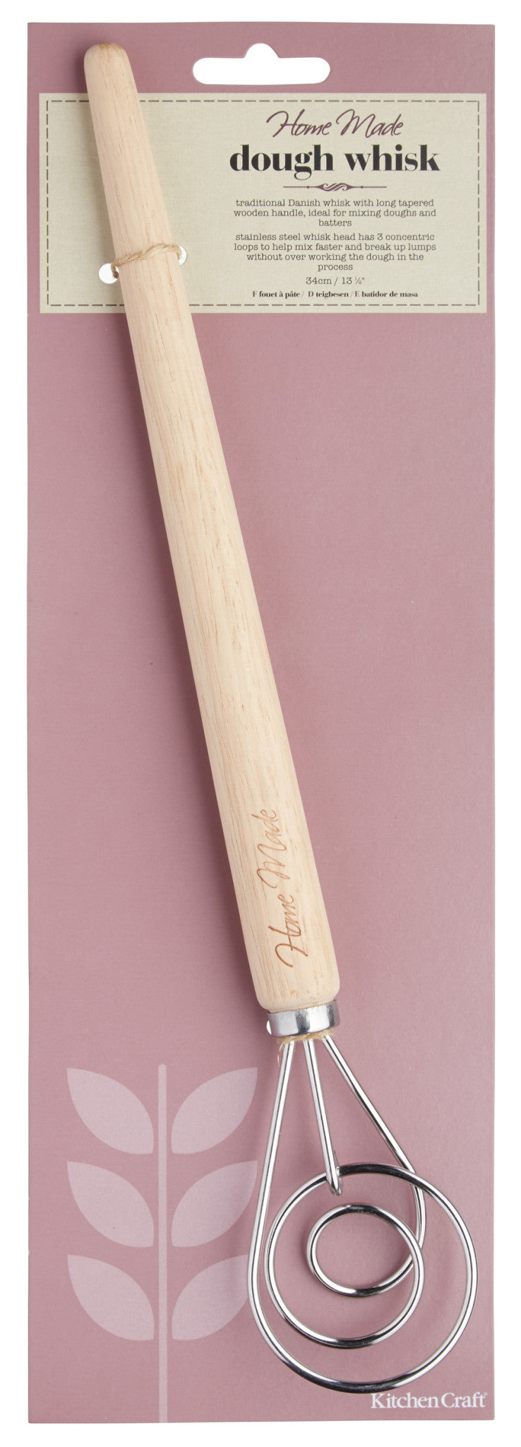 Home Made Traditional Danish Dough Whisk