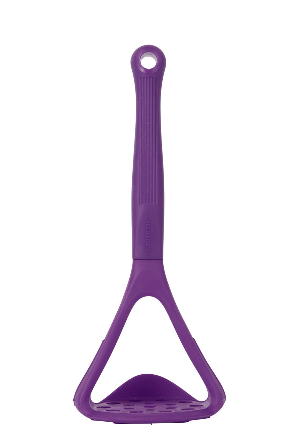 Colourworks Purple Silicone Potato Masher with Built-In Scoop