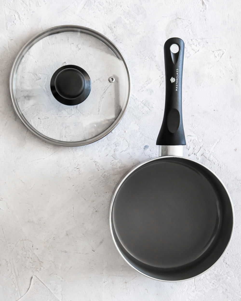 MasterClass Can-to-Pan 16cm Ceramic Non-Stick Saucepan with Lid, Recycled Aluminium