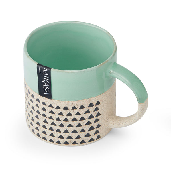 Mikasa Wax Resist Green Glaze Mug, 390ML image 4