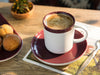 Set of 3 La Cafetiere Barcelona Plum 260ml Coffee Cups and Saucers Plum image 2