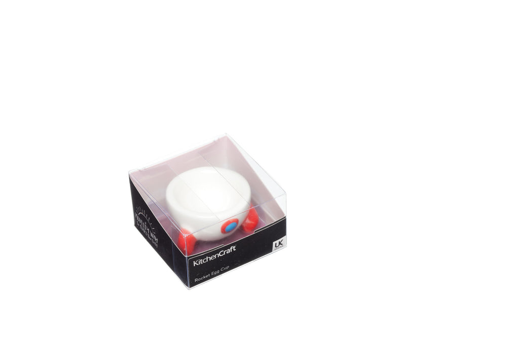 KitchenCraft Ceramic Rocket-Shaped Novelty Egg Cup