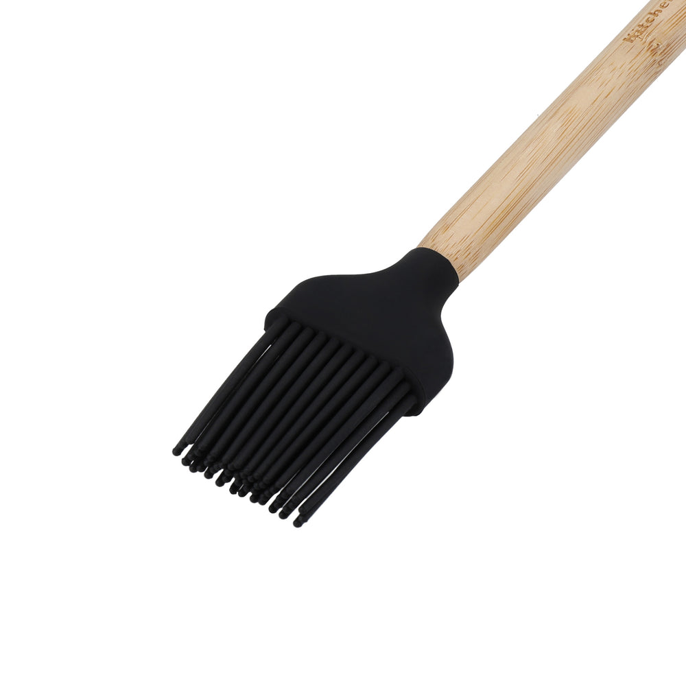 KitchenAid Bamboo Pastry Brush with Heat Resistant and Flexible Silicone Head