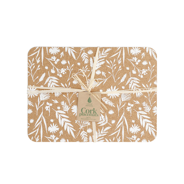 Natural Elements Set of 4 Biodegradable Cork Placemats, 21.5 x 19cm image 4