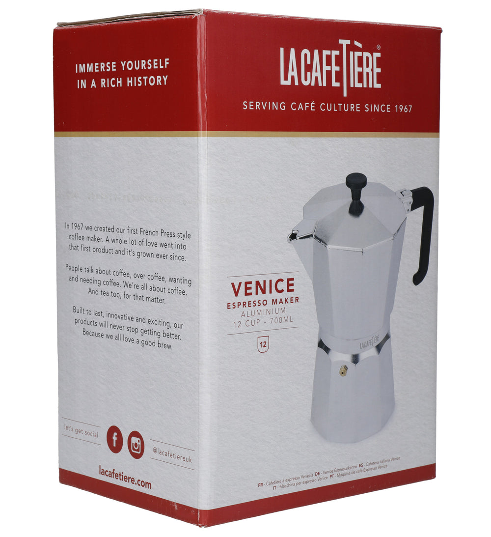 La Cafetière Venice 12 Cup Espresso Maker - Aluminium