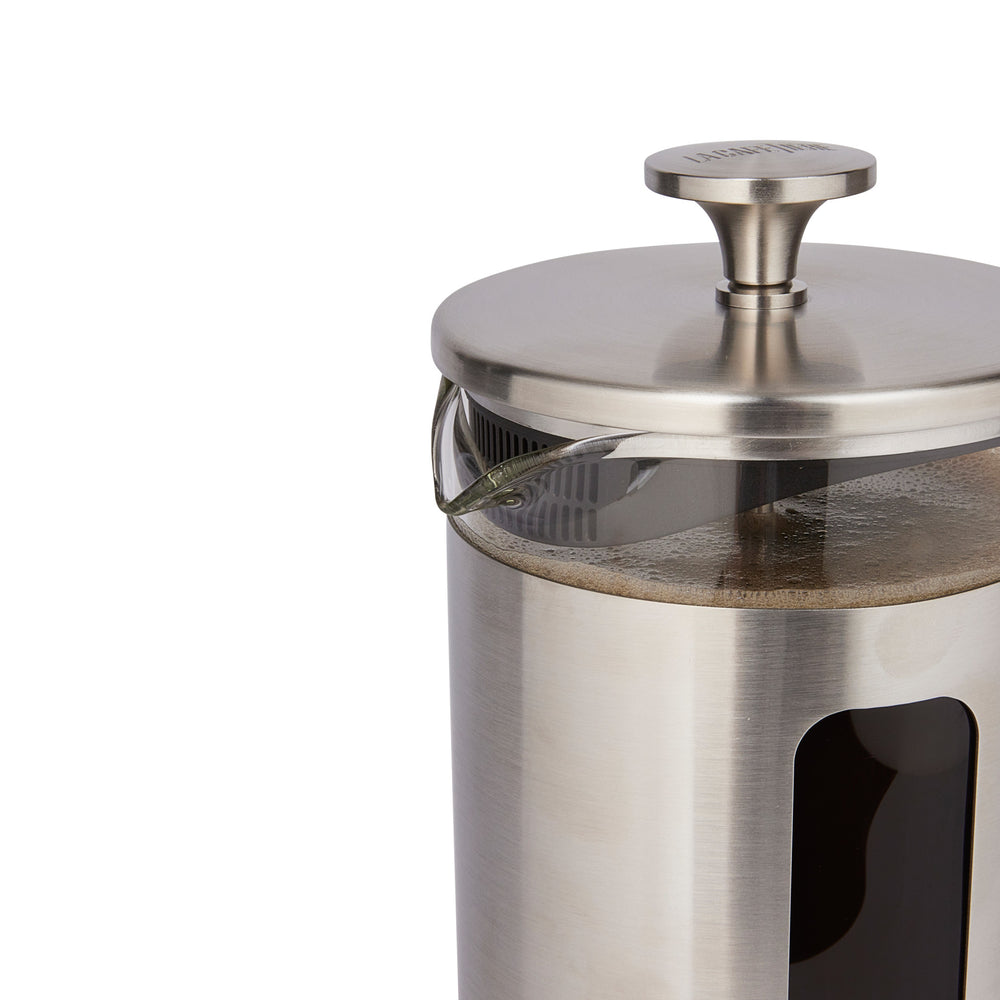 La Cafetière Pisa Brushed Stainless Steel Cafetière - 8 Cup
