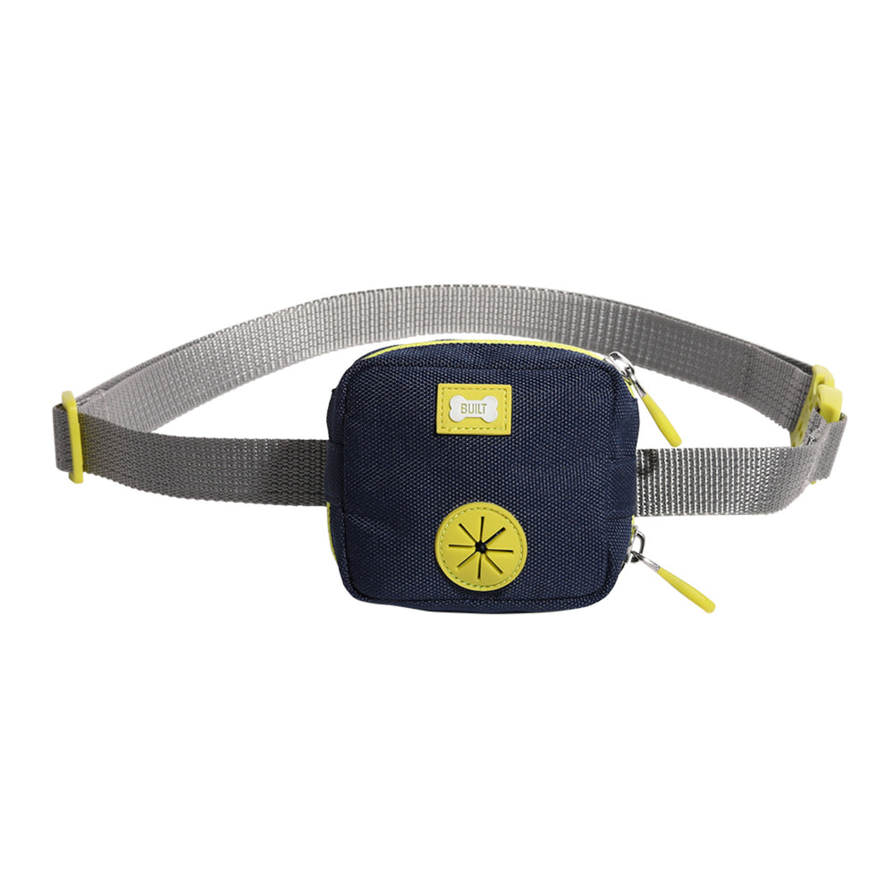 3pc Blue Dog Walking Set with Walk Bag, Medium Reflective Collar & Medium Double-Handled Reflective Lead