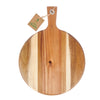 Natural Elements Acacia Wood Round Serving Paddle Board image 4