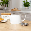 London Pottery Oval Teapot Satin White image 2