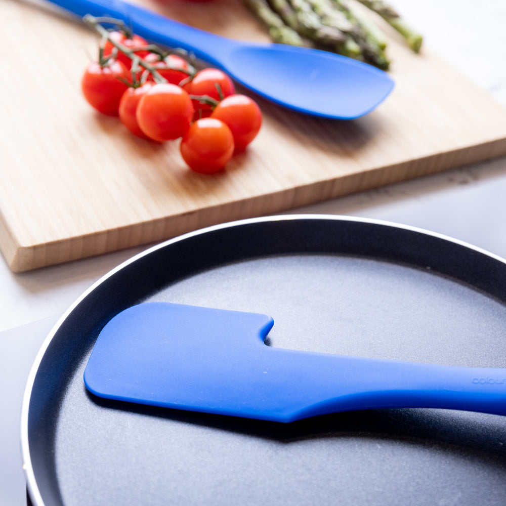 Colourworks Blue Silicone Spatula with Bowl Rest