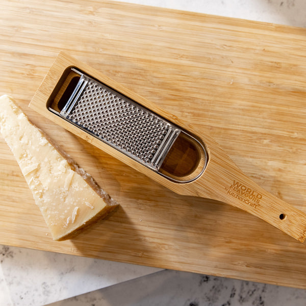KitchenCraft World of Flavours Italian Bamboo Grater with Holder image 2