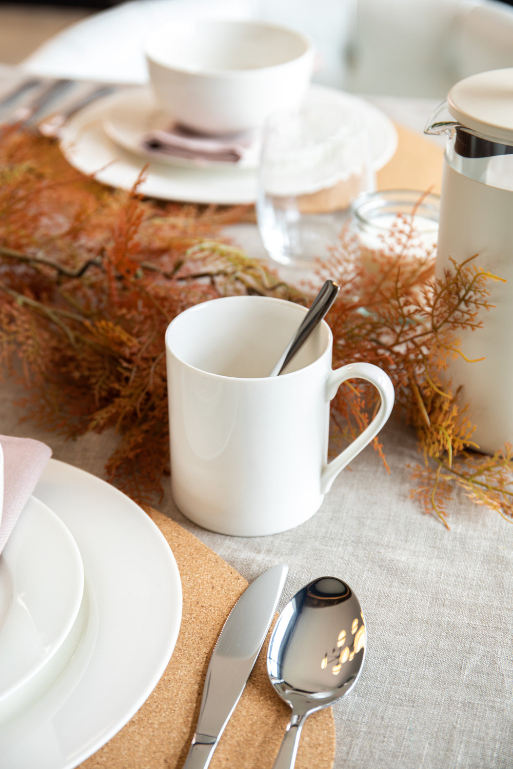 Mikasa Egret China Mugs, Set of 4, 380ml, White